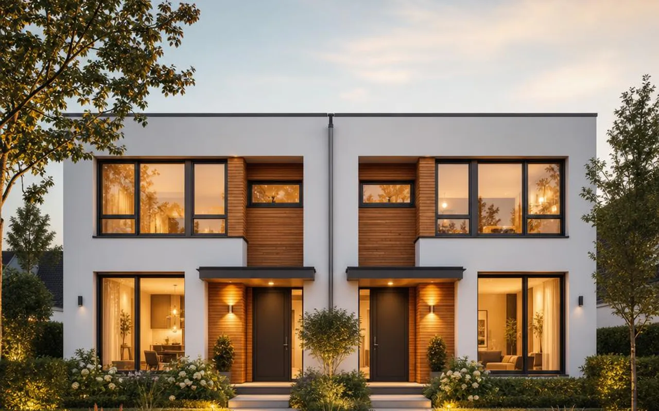 Heinz von Heiden Massivhäuser Doppelhaus Duett 125 – Villa, Richtwert pro m²