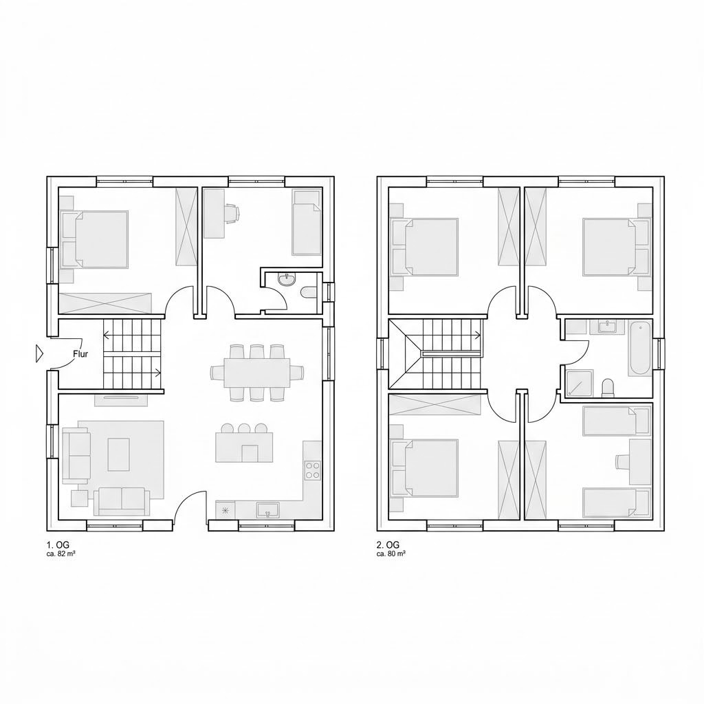 Grundriss Holzhaus Voralpen 162 von baufritz — 162 m², 6 Zimmer