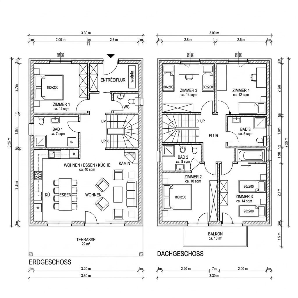 Grundriss Chalet Seiser Alm 168 von Rubner Haus — 168 m², 5 Zimmer