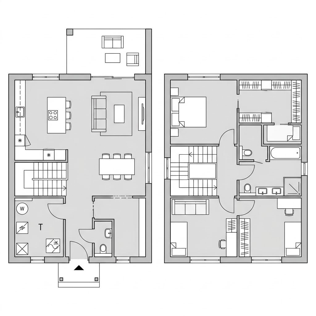Grundriss Concept 2.1 von KAMPA — 129 m², 9 Zimmer