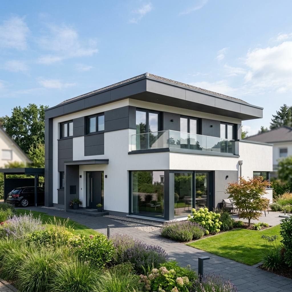 Flachdachhaus Flat Cube 205 von DAVINCI HAUS — Fertighaus mit rund 205 m²