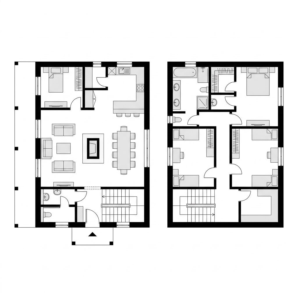 Grundriss Chalet Koralpe von GRIFFNER — 178 m², 6 Zimmer