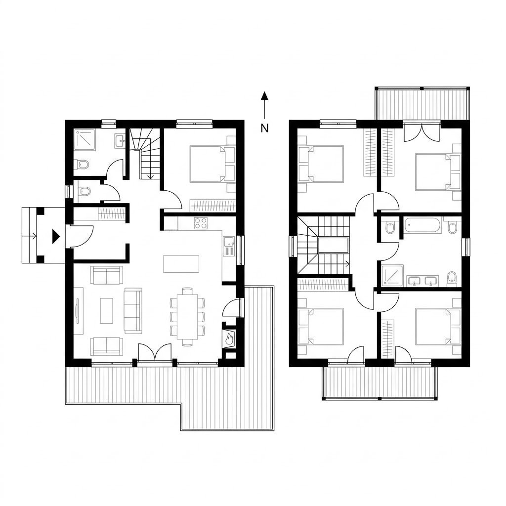Grundriss Chalet Wörthersee von GRIFFNER — 128 m², 4 Zimmer