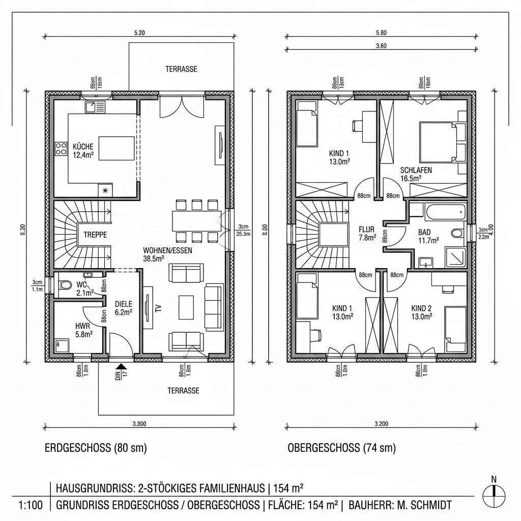 Grundriss GRIFFNER Eco von GRIFFNER — 154 m², 5 Zimmer