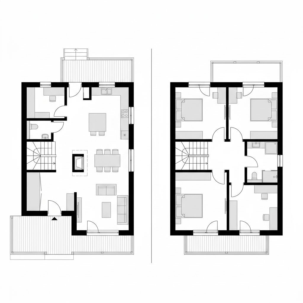 Grundriss Chalet Alpenrose von Honka — 172 m², 6 Zimmer