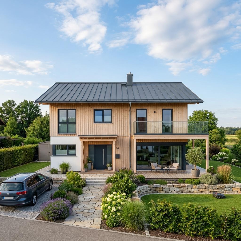 Landhaus Hochfelln 165 von Chiemgauer Holzhaus Landhaus Hochfelln 165 von Chiemgauer Holzhaus — Vollholzhaus mit sechs Zimmern und 165 m²