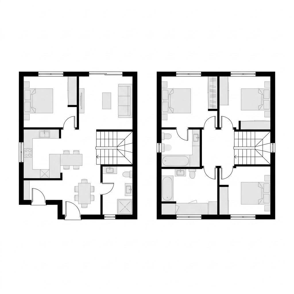 Grundriss Chalet Zugspitze von LéonWood — 150 m², 5 Zimmer