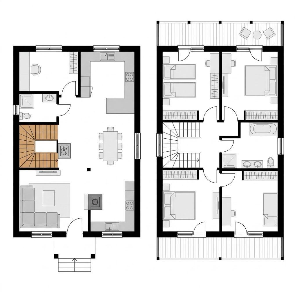 Grundriss Chalet Pustertal von Rubner Haus — 176 m², 6 Zimmer