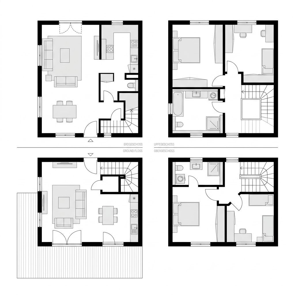 Grundriss Chalet Sella von Rubner Haus — 132 m², 4 Zimmer