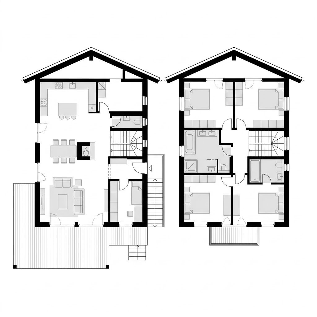 Grundriss Chalet Hochkönig von Sonnleitner Holzbauwerke — 134 m², 5 Zimmer