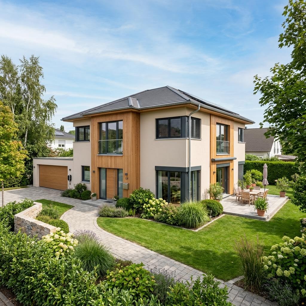 Stadtvilla CONCEPT-M 211 von Bien-Zenker — Holztafelbau mit Walmdach und rund 211 m²