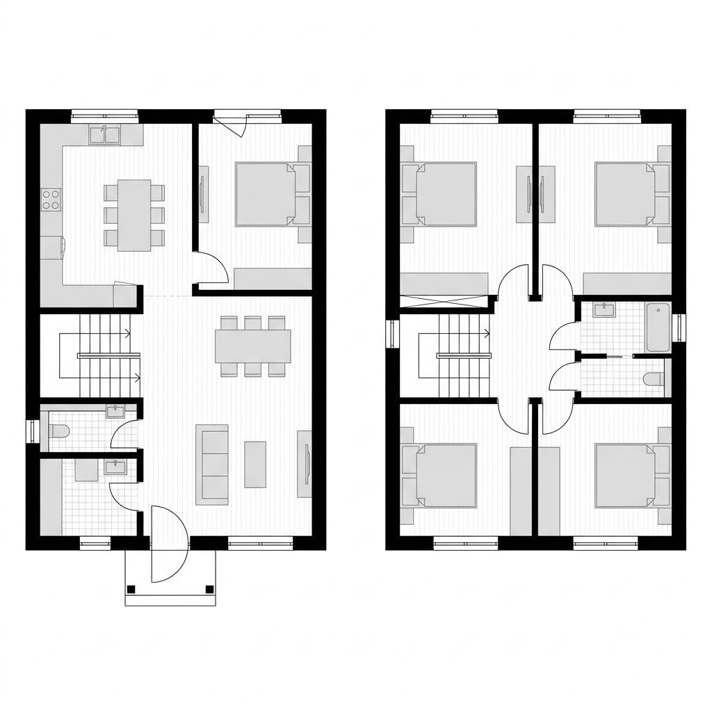 Grundriss Holzhaus Fjærland 146 von stommel-haus — 146 m², 5 Zimmer