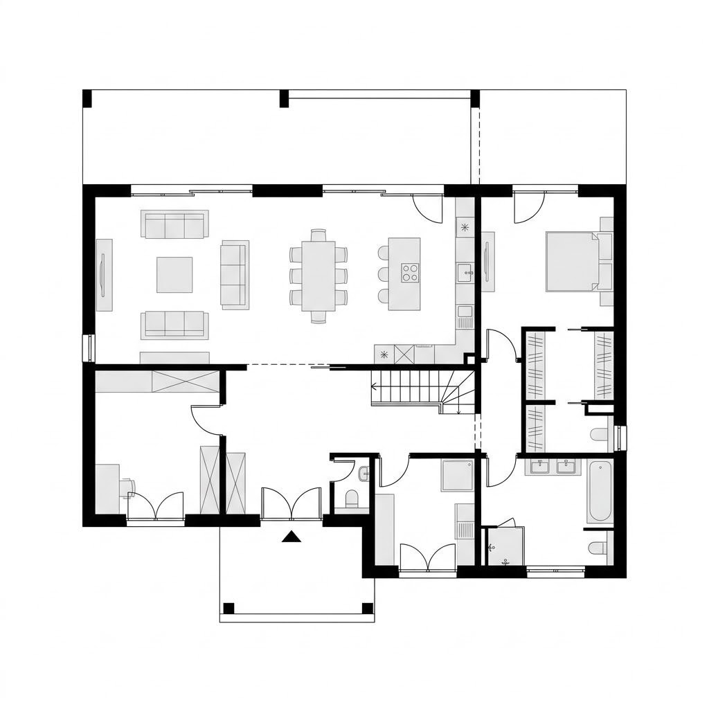 Grundriss Mono von WeberHaus — 188 m², 5 Zimmer
