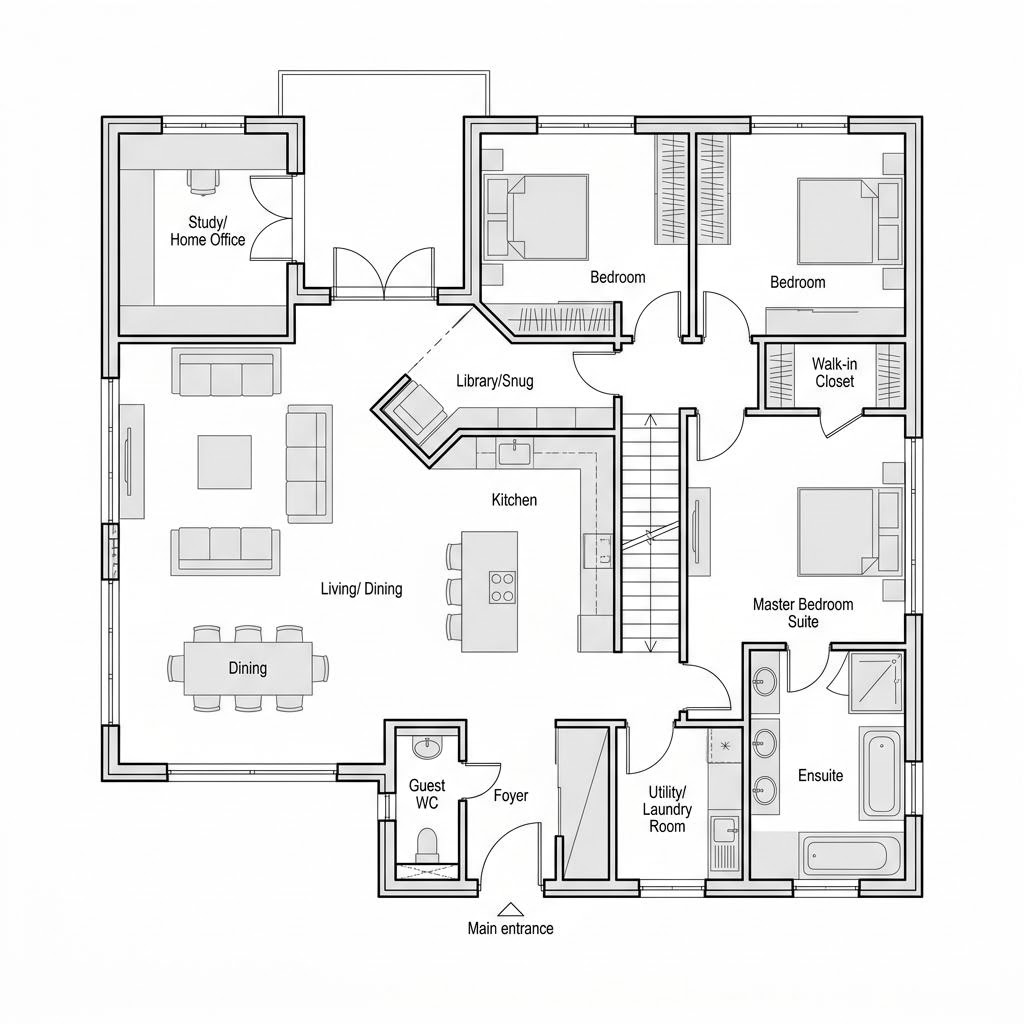 Grundriss Vita von WeberHaus — 172 m², 5 Zimmer
